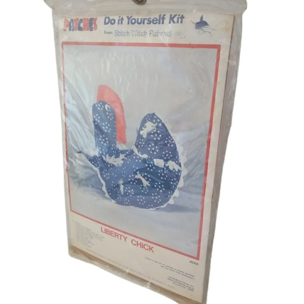 Patches Do It Yourself Kit‎ Patriotic Hen Vintage Chicken Stuffed Red White Blue